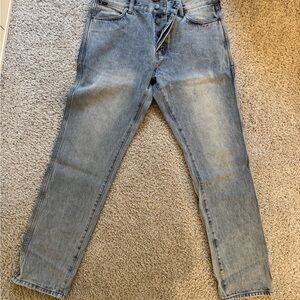 RVCA Men's Light Wash Blue Slim Straight Jeans